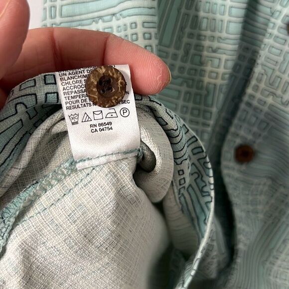 Tommy Bahama Men’s Short Sleeve Hawaiian Camp Shirt Teal Size Small 100% Silk - Picture 7 of 12